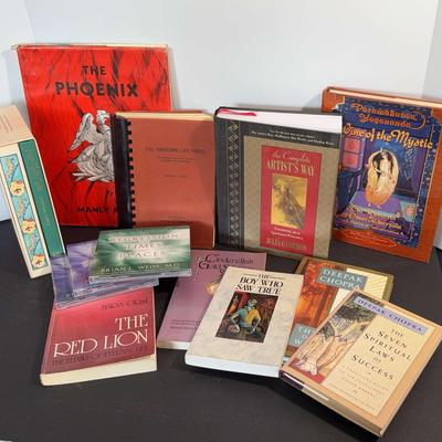 Spiritual Growth & Metaphysical Wisdom Book Lot — Chopra, Weiss, Yogananda, Hall & More