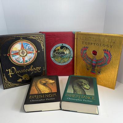 Fantasy Adventure Book Lot – Dragonology, Pirateology, Egyptology + Christopher Paolini Brisingr & I