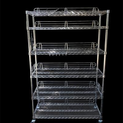 Chrome Wire Shelving Unit on Wheels #3
