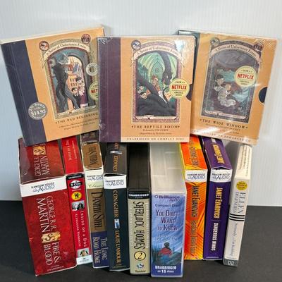 Mixed Audiobook Collection – 13 Unabridged CD Sets – Lemony Snicket, George R.R. Martin, Lisa Jackso