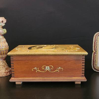 Handmade Jewelry Box & Sparkly Accent Decor