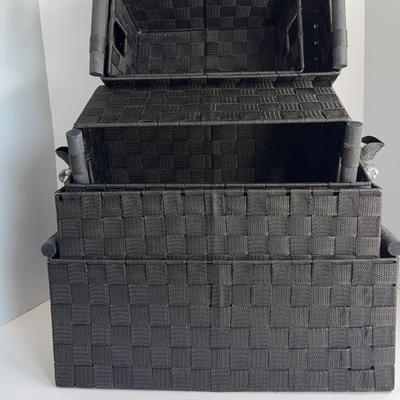 Collection Of 7 Nesting Black Baskets