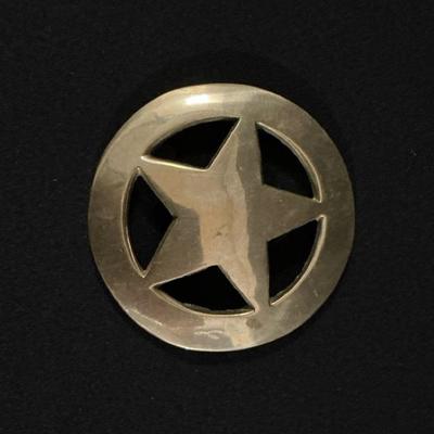 Smooth Star Saddle Tack Concho Brass
