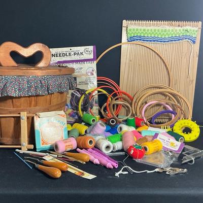 Vintage Sewing Basket And More