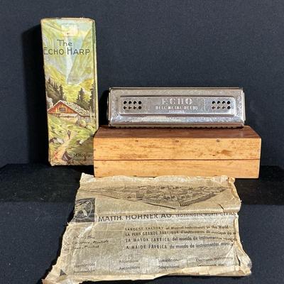 Vintage Hohner Echo Harp Harmonica 