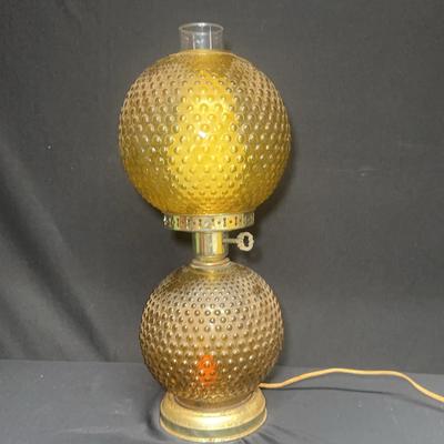 Amber Globe Lamp