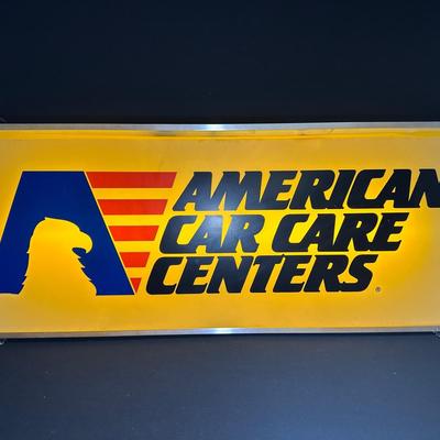 Vintage American Carcare Light Up Sign 