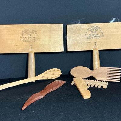 Vintage Old Whitmore Carders & Reeds/Heddle