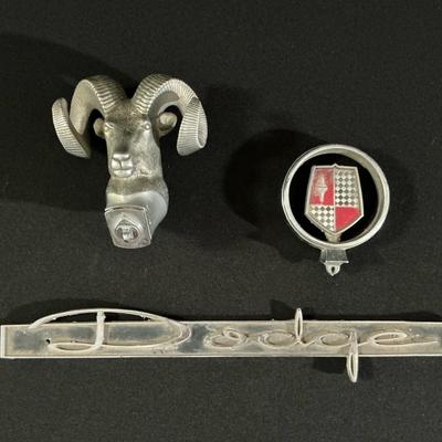 Various Dodge Ram Hood Ornaments And Emblems 