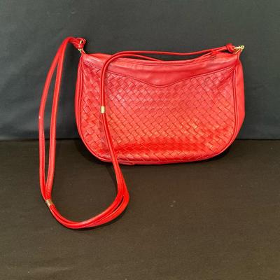 Red Leather Handbag by Cynthia Page