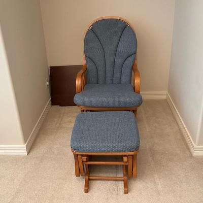 Wood Glider & Ottoman #2