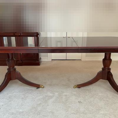 Traditional Dining Table with Brass Claw Feet