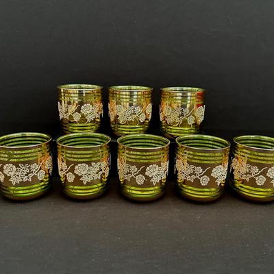 Green & Gold Juice Tumblers