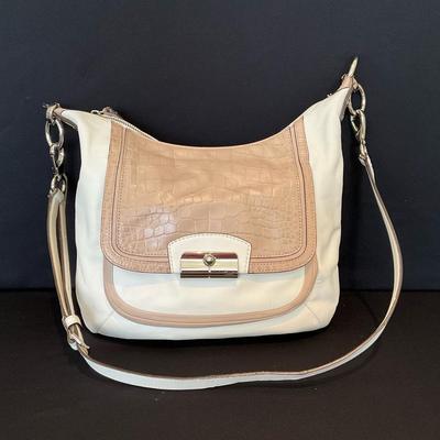 Cream Leather Handbag by Coach 