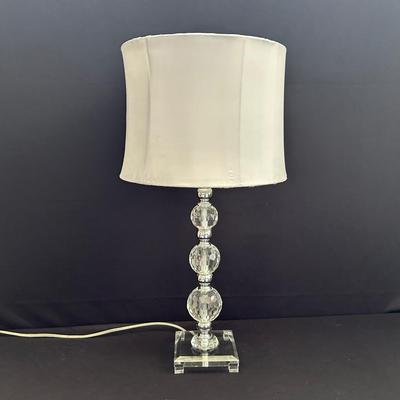 Glass And Metal Table Lamp