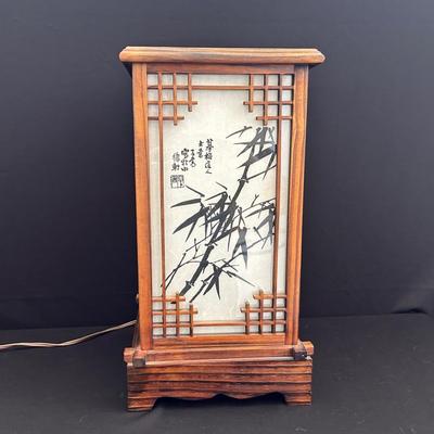 Wooden Lantern Style Lamp