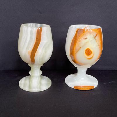 Marble Onyx Wine Glasses