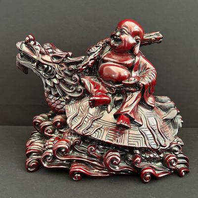 Laughing Buddha On Dragon Turtle