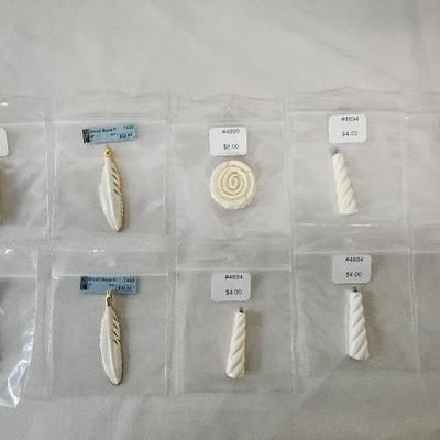 13 Bone Pendants 