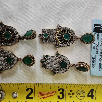 4 Genuine Gemstones Encased In 925 Sterling 