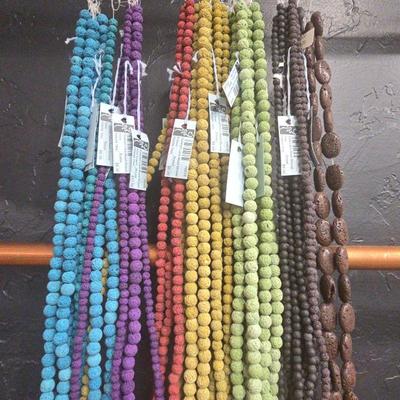 Assortment Of Lava Bead Strands