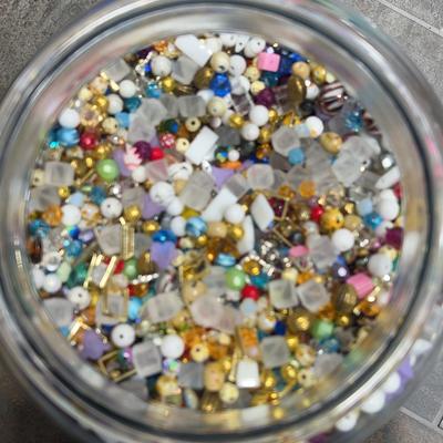 big jar of assorted beads