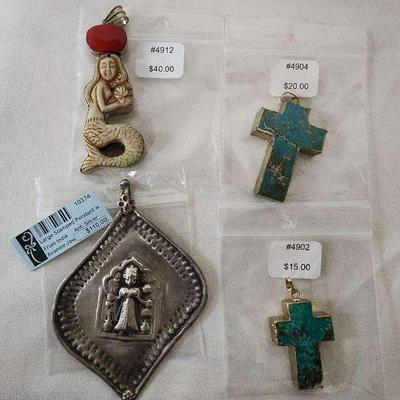 4 Large Pendants 