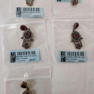 5 Genuine Gemstones Encased In 925 Sterling 