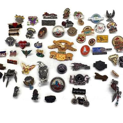 Vintage Harley-Davidson Motorcycle and Travel Lapel Pins 