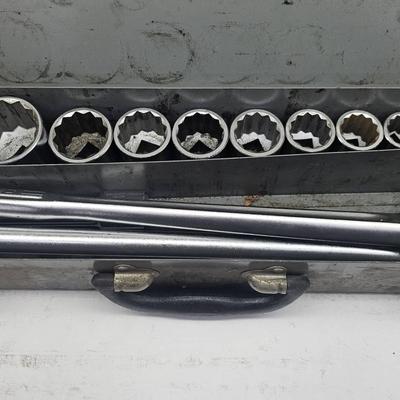 Vintage Craftsman 3/4" Drive Socket & Ratchet Set – Heavy-Duty USA-Made Quality
