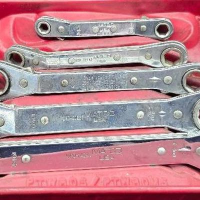Matco	
5PC SAE DOUBLE BOX OFFSET RATCHETING WRENCH SET

