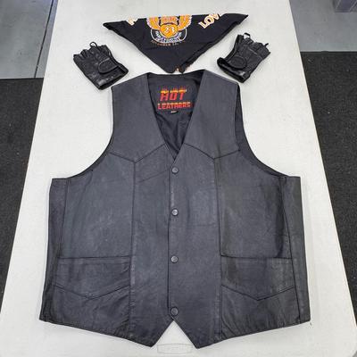 Harley-Davidson Riding Bundle Vest Gloves Bandana 