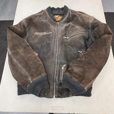 Vintage Harley-Davidson Leather Jacket Men’s Large Distressed Bomber 