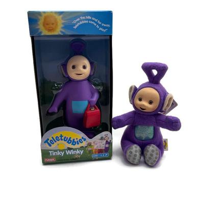 Vintage 1998 Teletubbies Tinky Winky Plush & Figure Set 