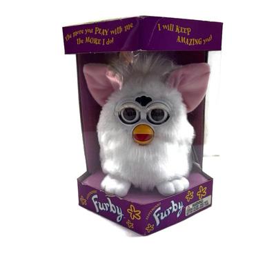 Vintage 1998 White Furby in Original Box