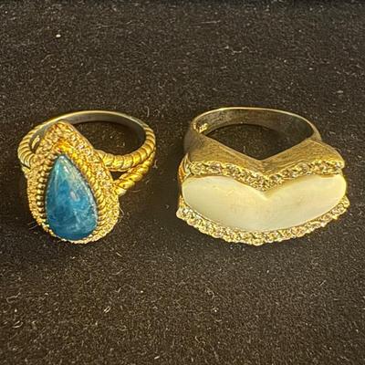 Blue And White Rings