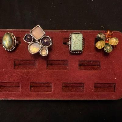 Natural Stone Rings