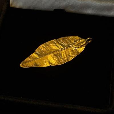 24K Dipped Maile Leaf