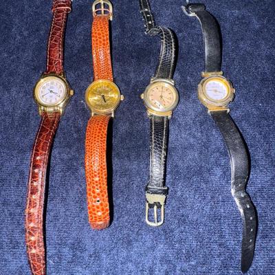 Leather Gold Rimmed Watches #2