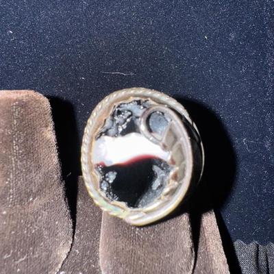 Signed Leaf Style Ring 