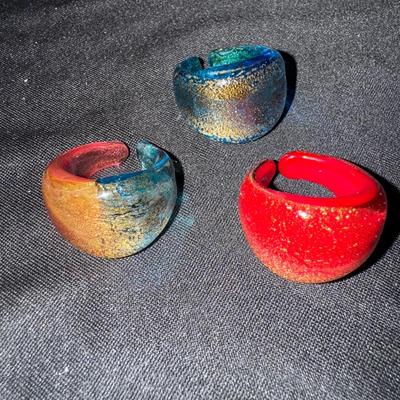 Venetian Glass Rings