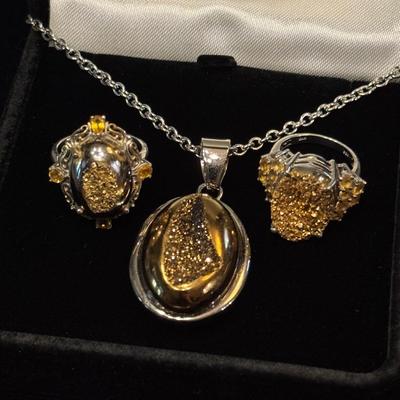 Golden Druzy Trio