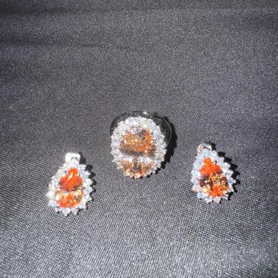 Yellow Stone Sterling Set