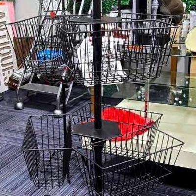 Metal Display Rack with Baskets