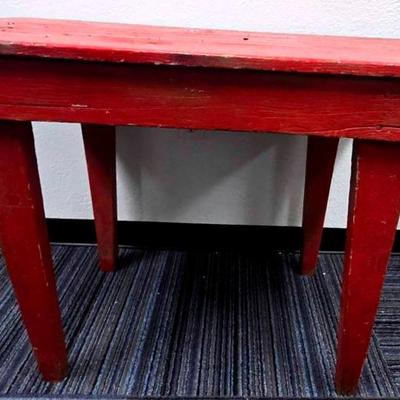 Hand-crafted Red Painted Table