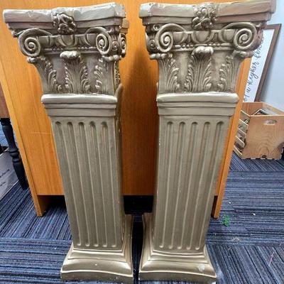 Decorative Gold Colored Pedestal Stands