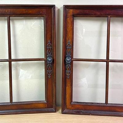 Wooden Window Panes with Hinges 