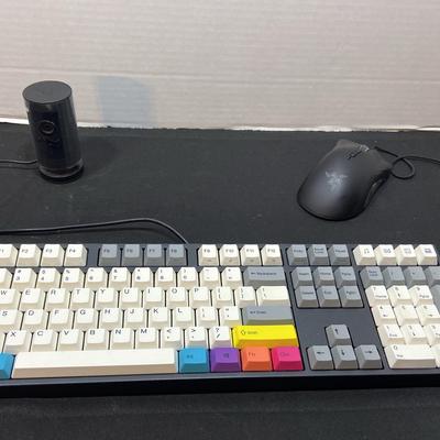 Varmilo VEA109 CMYK Mechanical Keyboard, Razer Deathadder Elite Mouse, Ring Room Camera 
