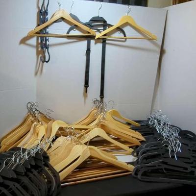 Several High Quality Plastic and Wooden Hangers 