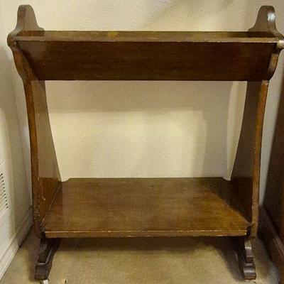 Vintage Book Trough With Shelf On Bottom